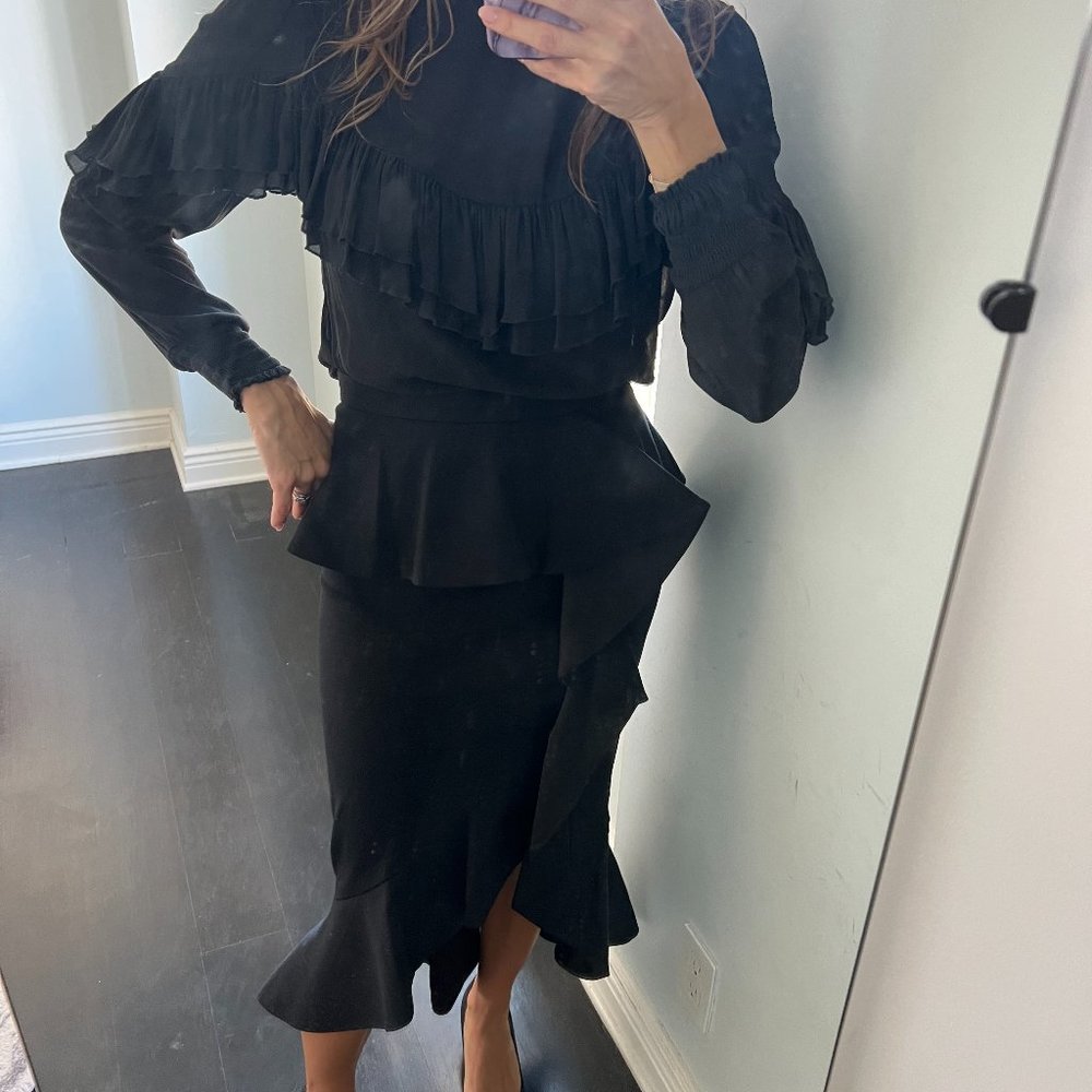 Alice & Olivia black mermaid fitted skirt